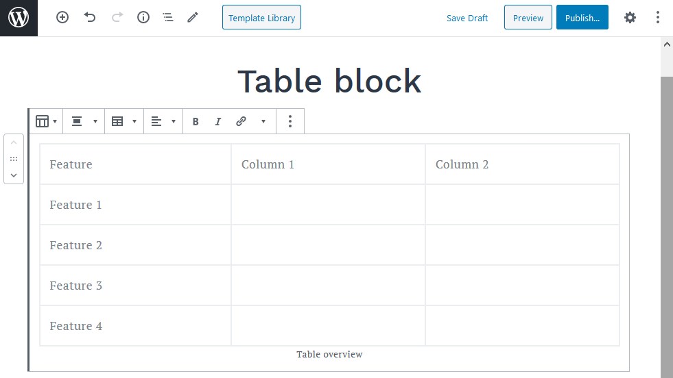 How to Create a Table in WordPress (Gutenberg)